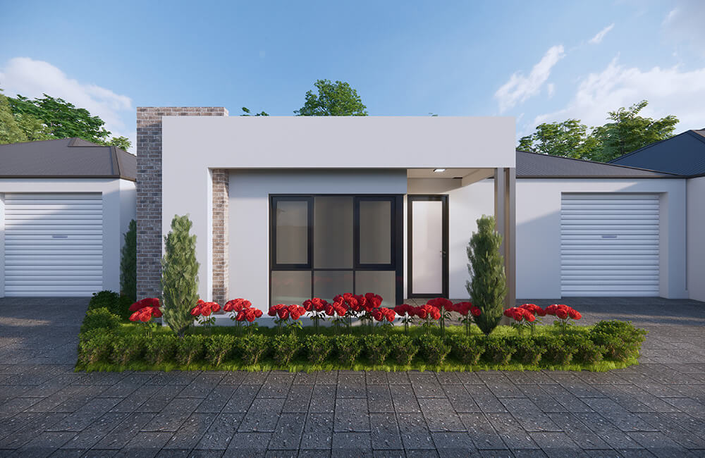 Artist impression of middle villa in NDIS Housing by SDA Management