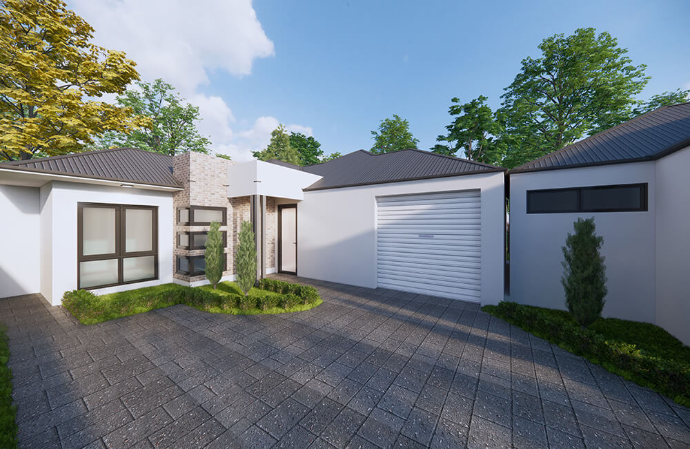 Artist impression of rear villa in NDIS Housing by SDA Management